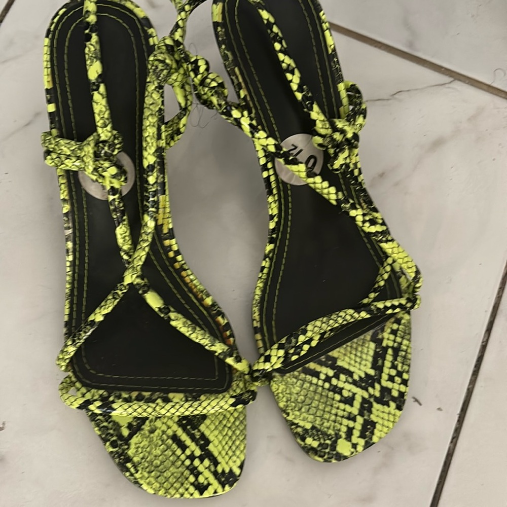 Snake print heels
